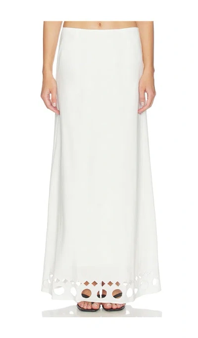 Yellow The Label X Revolve Silas Linen Skirt In White