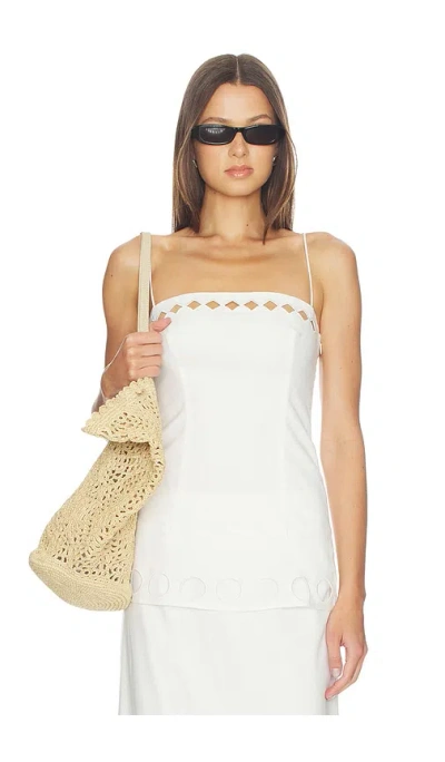 Yellow The Label X Revolve Tems Linen Tank Top In White
