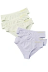 Yellowberry Kids'  6pk Seamless Bikini Underwear With Bonded Seam In Blue