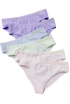Yellowberry Kids'  6pk Seamless Bikini Underwear With Bonded Seam In Meadow Flowers