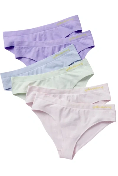 Yellowberry 6pk Seamless Bikini Underwear With Bonded Seam In Multicolored
