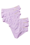 Yellowberry Kids'  6pk Seamless Bikini Underwear With Bonded Seam In Purple