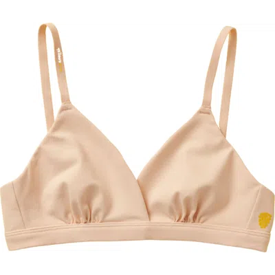 Yellowberry Kids'  Butter Triangle Bra In Doe