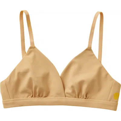 Yellowberry Kids'  Butter Triangle Bra In Fawn