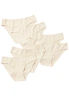 Yellowberry Kids'  Everyday Cotton Undie 6pk In Beige