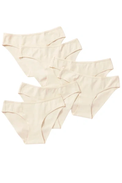 Yellowberry Kids'  Everyday Cotton Undie 6pk In Beige