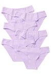 Yellowberry Kids'  Everyday Cotton Undie 6pk In Lavender