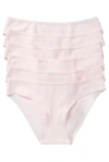 Yellowberry Kids'  Everyday Cotton Undie 6pk In Pink