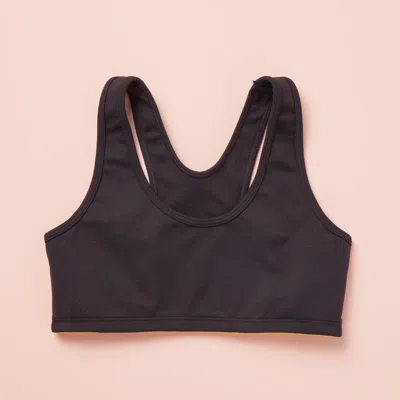 Yellowberry Kids'  Half Moon High-impact Sports Bra In Black Night