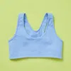 Yellowberry Kids'  Half Moon High-impact Sports Bra In Ocean Blue Breeze