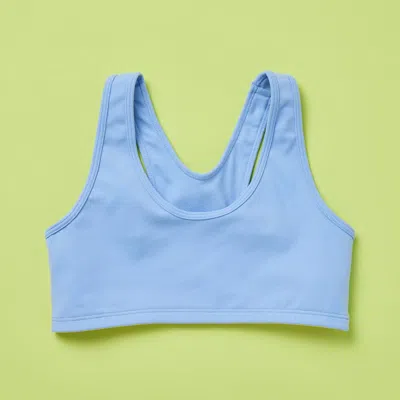 Yellowberry Kids'  Half Moon High-impact Sports Bra In Ocean Blue Breeze