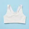 Yellowberry Kids'  Half Moon High-impact Sports Bra In White Iceberg