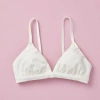 Yellowberry Kids'  Joey Cotton Bra In White Cloud