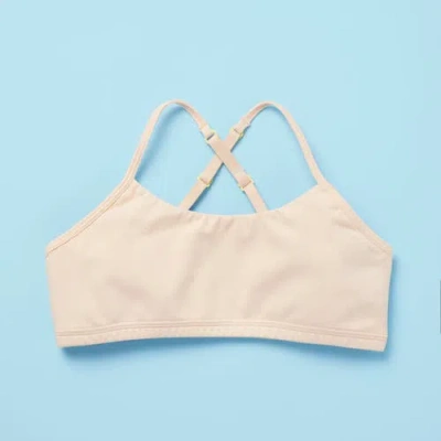 Yellowberry Kids'  Ladybug Cotton Bra In Beige