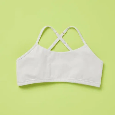 Yellowberry Kids'  Ladybug Cotton Bra In Heather Grey Mist