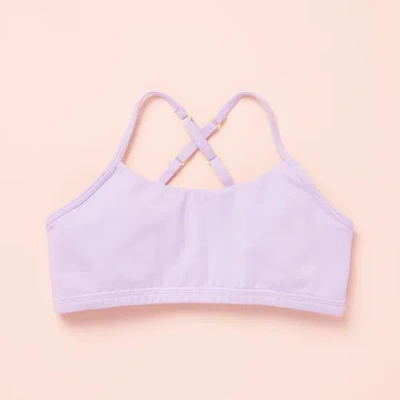 Yellowberry Kids'  Ladybug Cotton Bra In Lavender