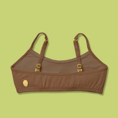 Yellowberry Kids'  Ladybug Cotton Bra In Mocha