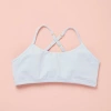 Yellowberry Kids'  Ladybug Cotton Bra In Pale Blue Sky