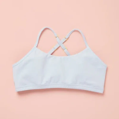 Yellowberry Kids'  Ladybug Cotton Bra In Pale Blue Sky