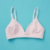 Yellowberry Kids'  Lily Triangle Bra In Pale Pink Bubble