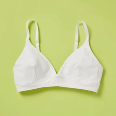 Yellowberry Kids'  Lily Triangle Bra In White Cloud