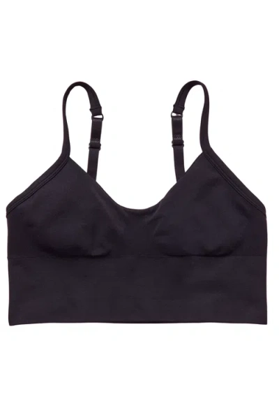 Yellowberry Kids'  Lola Seamless Crop Bra In Black