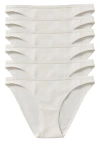 Yellowberry Kids'  Petal Pima Cotton Bikini Underwear 6pk In White