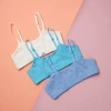 Yellowberry Kids'  Pipit Pima Cotton Bra 3pk In Sky Blues