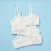 Yellowberry Pipit Pima Cotton Bra 3pk In White Iceberg