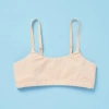 Yellowberry Kids'  Pipit Pima Cotton Bra In Beige