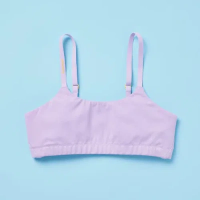 Yellowberry Kids'  Pipit Pima Cotton Bra In Lavender