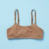 Yellowberry Kids'  Pipit Pima Cotton Bra In Mocha