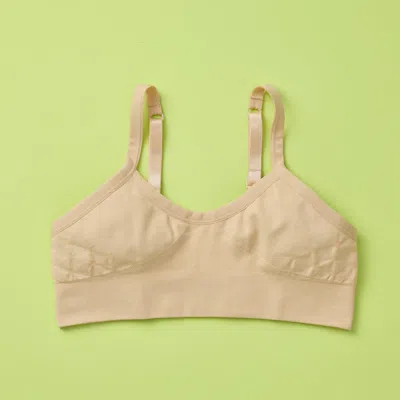 Yellowberry Kids'  Poppy Seamless Bra In Beige