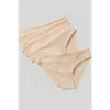 Yellowberry Kids'  Simple Pima Cotton Underwear 6pk In Doe