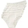 Yellowberry Kids'  Simple Pima Cotton Underwear 6pk In Snowflake