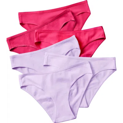 Yellowberry Kids'  Simple Pima Cotton Underwear 6pk In Wildflower