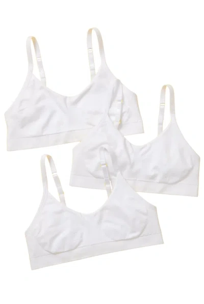 Yellowberry Kids'  Tulip Seamless Bra 3pk In Snowflake
