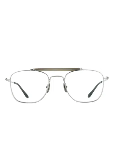 Yellows Plus Browline Tyrone Glasses In Silver