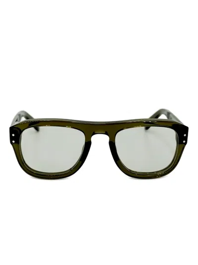Yellows Plus Elias Square-frame Glasses In Green