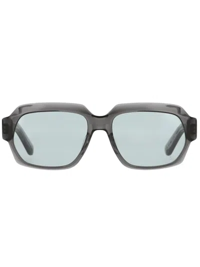 Yellows Plus Greg Geometric Sunglasses In Blue