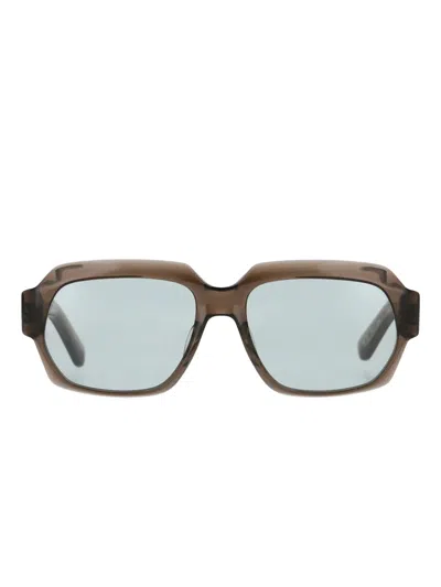 Yellows Plus Greg Geometric Sunglasses In Brown