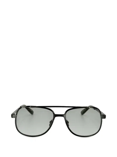 Yellows Plus Lionel Double-bridge Pilot-frame Glasses In Gray