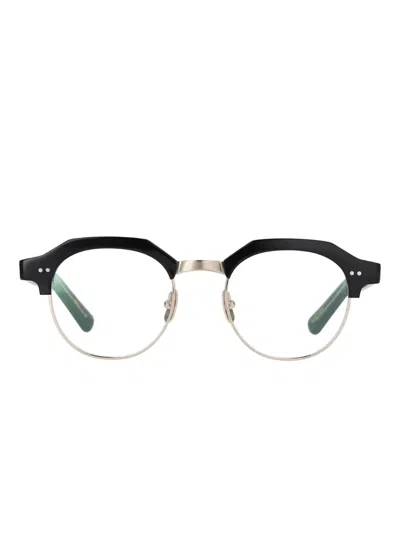 Yellows Plus Russel Round Glasses In Black