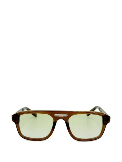 Yellows Plus Seth Pilot-frame Glasses In Brown