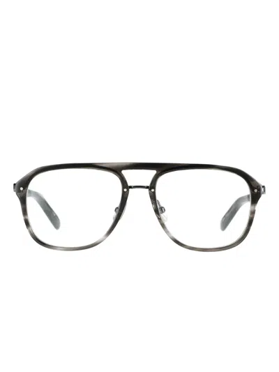 Yellows Plus Stan Browline Glasses In Gray
