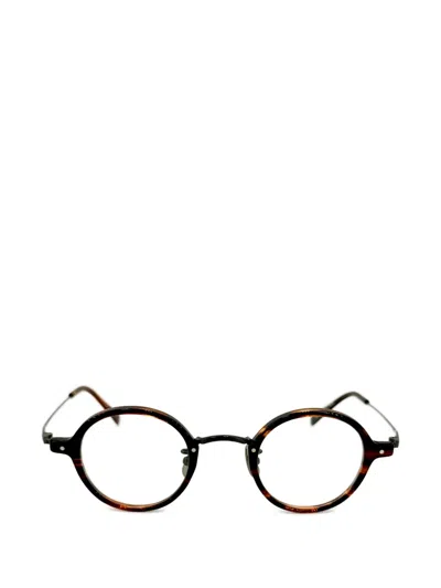 Yellows Plus Ted Round-frame Glasses In Brown