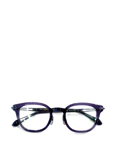 Yellows Plus Thick Round-frame Glasses In Blue