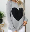 Yemak Luxe Love Sweater In Grey/black In Multi