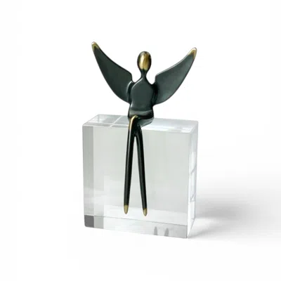 Yenny Cocq Llc Angel Figure In Bronze Black Patina