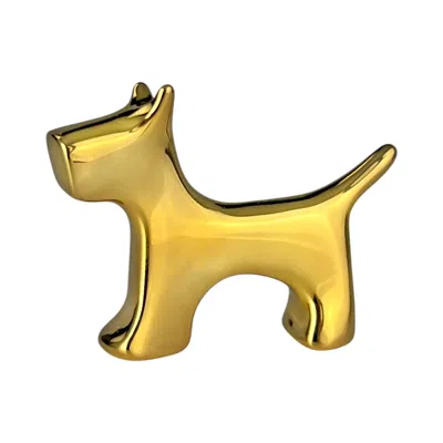 Yenny Cocq Llc Gold Miniature Dog Sculpture